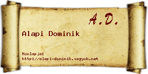 Alapi Dominik névjegykártya